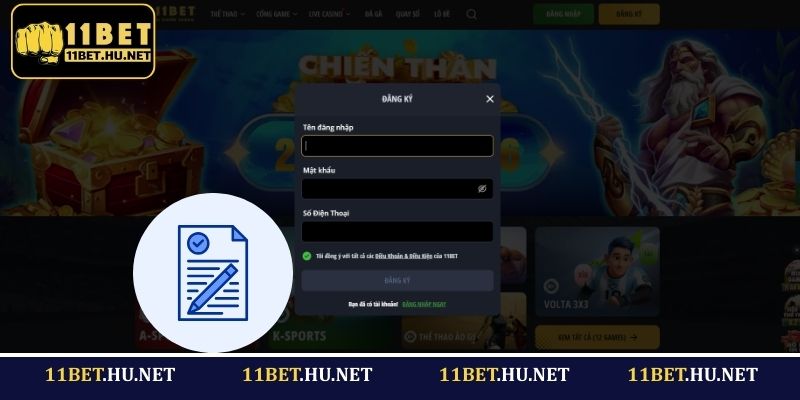 Điều khoản điều kiện 11BET về cách thức đăng ký acc