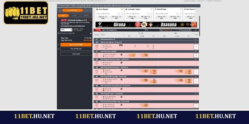 Hướng dẫn các bước đặt cược thể thao tại 11BET