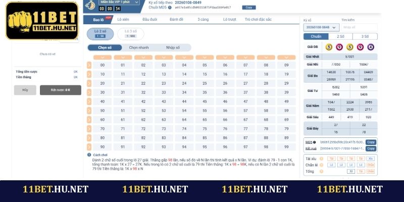 Những hình thức lô đề đang được cung cấp tại 11BET